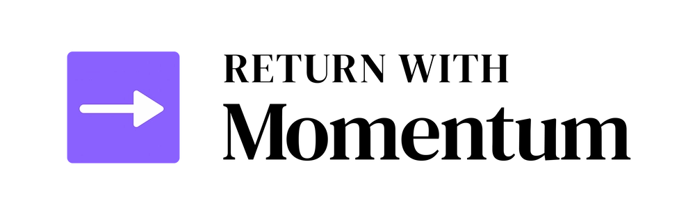 Return with momentum logo